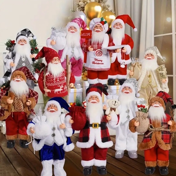 12.6-Inch Santa Claus Figurine Decoration - Classic Christmas Decor/Theme - - Picture 2 of 4